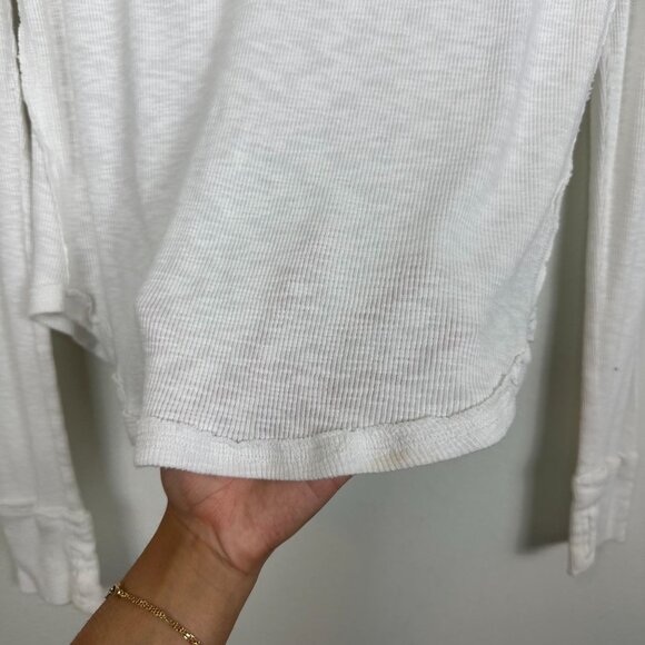 We The Free Fair isle Embroidered Henley L Winter Casual Lounge Soft Stretch - Picture 10 of 10